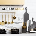 Black and Gold Knife Set with Block - 14 Piece Gold Knife Set with ...