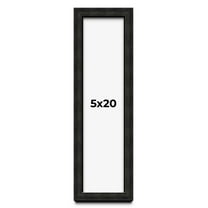 5x20 Shadow Box Black Rustic Barnwood Display Frame  | 1.125 Inch Deep | 0.875 Inch Moulding Width