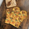 thumbnail image 5 of Cute Oven Mitts,Happy Thanksgiving Turkey Fall Leaves Pumpkin Oven Mitt 2-Pack Set,Kitchen Gloves for Oven,Heat Resistant Oven Mitts 7.7"x12", 5 of 7