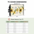 thumbnail image 3 of Outdoor TV Cover 60 to 65 Inches, Sunflower Butterfly Bee Flower Farm Beige Background Waterproof and Weatherproof TV Cover with Remote Control Pocket, Flat Screen TV Cover Protector for Outside TV, 3 of 6