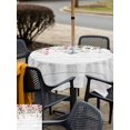 thumbnail image 4 of Outdoor Tablecloth with Umbrella Hole and Zipper, Pink Valentine's Day Square Table Cloth 60x60 Inch Waterproof Tablecloth, Roses Spring Floral Wooden Farmhouse Picnic Table Cover for Patio Camping, 4 of 7