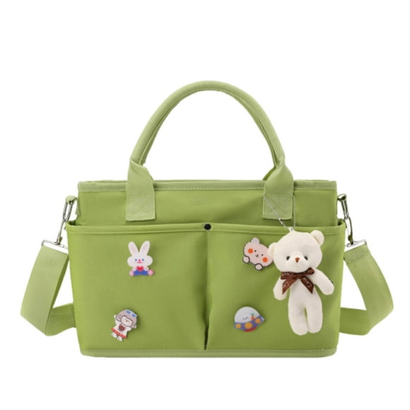 Xihbxyly Bolso Moderno para Mamá, Mochila para Pañales de Gran Capacidad, Bolsillos Aislantes para Biberones, Multifuncional para Cochecito y Viajes, Cómodas Correas Acolchadas, Incluye Colgante y Br