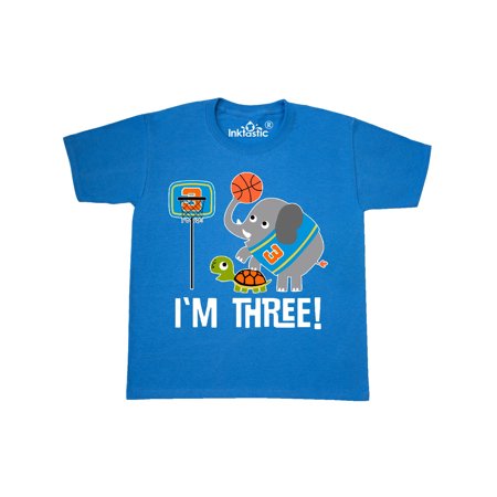 

Inktastic Basketball 3rd Birthday For Three Year Old Youth T-Shirt