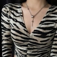thumbnail image 3 of Kripyery Women Necklace Bright Luster Light Luxury Temperament Adjustable All Match Decoration Friend Gift Circle Ring Pendant Necklace Clavicle Chain Jewelry for Dating, 3 of 8