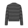 thumbnail image 7 of LYXSSBYX Fall Outfits for Women 2024 Women's Casual Striped Loose Cardigan Long Sleeved Round Neck Sweater Jacket Tops, 7 of 7