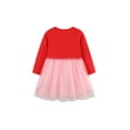thumbnail image 3 of Bellafa 2-7T Girls Tulle Dresses Toddler Long Sleeve Sparkle Tutu Dress Kids Applique Party Dresses Christmas Gifts, 3 of 8
