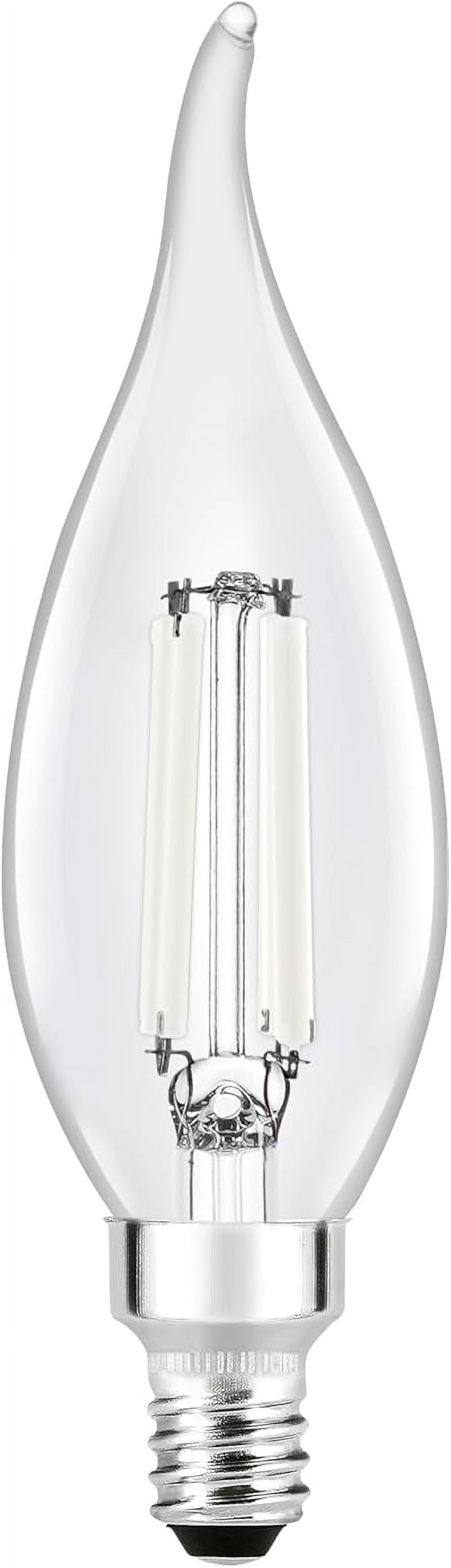 SYLVANIA LED 6W (60W Equivalent) Soft White Decor Light Bulbs, B10 White Filament, E12 (12 Pack)