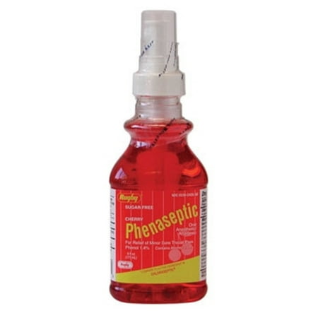 Rugby Phenaseptic Phenol-1% Throat Spray, Red, 6 Oz.