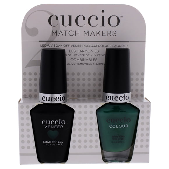 Juego de esmaltes de uñas Cuccio Colour Match Makers Jakarta Jade Gel 2 Pc