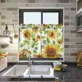 thumbnail image 7 of Sunflower Kitchen Curtains 2 Panels UV Protected Tier Curtains, Half Window Curtains Kitchen Tiers for Guest Room Bathroom Sink Laundry Room Basement,36 x 27 Inch, 7 of 7