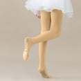 thumbnail image 6 of NAISIBABY Girls Ballet Pantyhose, Stretchy Fleece Lined High Waisted Winter Thermal Footed Tights Beige 12-15T, 6 of 9