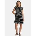 thumbnail image 2 of Time and Tru Women's and Women's Plus Tiered Mini Polo Dress, Sizes XS-4X, 2 of 5
