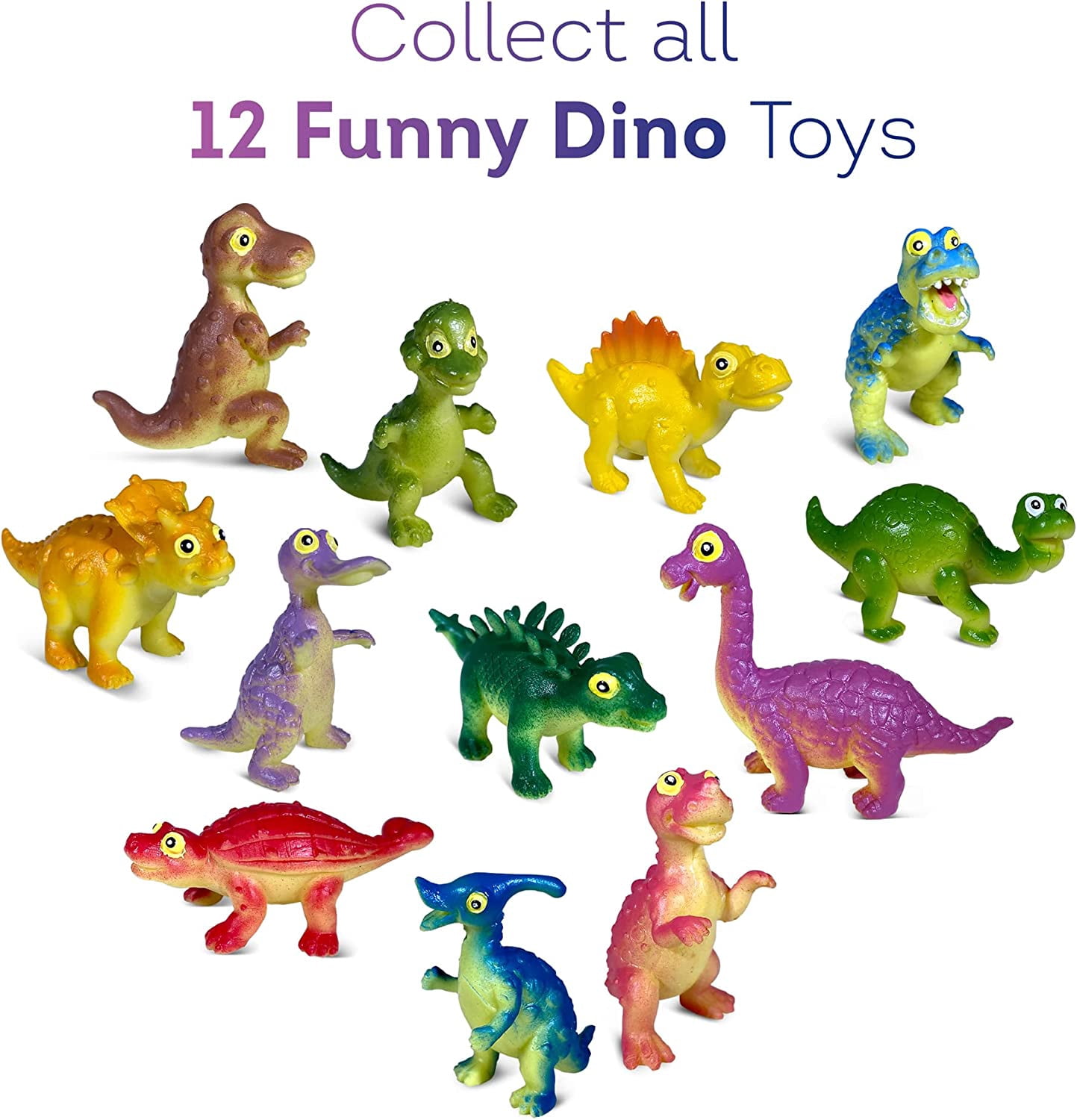 Bath Bombs for Kids with Surprise Inside Funny Dinosaurs Dino Toys Handmade in USA Natural and Safe by Relaxcation 6 Set