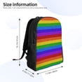 thumbnail image 6 of Ratiio Colorful Glitter Rainbow Print Backpack with Padded 15-inch Laptop Sleeve- Spacious and Durable Daypack for Work and Travel, 6 of 6