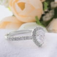 thumbnail image 4 of solitaire jewels 1.5CT Pear Moissanite Halo Engagement Ring For Women, 10K White Gold, 4 of 9