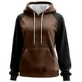 thumbnail image 3 of Yievot Color Block Hoodies for Women Men Long Sleeve Hooded Sweatshirts Unisex Casual Pullover Tops with Pocket, 3 of 8