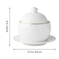 thumbnail image 2 of 1 Set Simple Ceramic Stew Pot Practical Ceramic Stew Bowl Food Container, 2 of 8