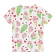 thumbnail image 6 of CYRBOKO Girls T Shirts, Casual Crewneck Printed Summer Short Sleeve Tops Mint Green Size 7-8T, 6 of 7