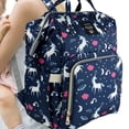 thumbnail image 5 of LEQUEEN Unicorn Mommy Baby Diaper Bag Backpack for Boy & Girl, Insulated Pocket Changing Nappy, Navy, 5 of 6
