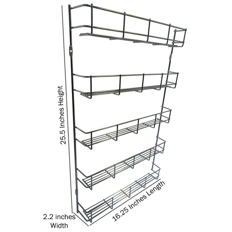 Evelots Spice Organizer-30 Bottle-Strong Hold-Easy Install-No Tool-Set