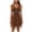 Coffee, variant on Efsteb A Line Dresses for Women Sleeveless Fashion Pearl Lace Patchwork Ruched Party Dress Solid Color Elegant Dress Loose Spring V-Neck ,Size:S