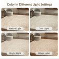 thumbnail image 7 of ODIKA 6'x9' Washable Area Rug Non-Slip, Chair-Friendly, Cream Neutral Beige Symmetrical Decorative Border Entryway Waffle for Dining Room, Under Table, Office Décor, 7 of 7