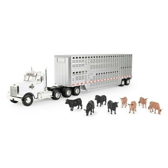 1:32 Scale Kenworth W900 Trailer Pot Belly Livestock Truck
