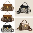 thumbnail image 4 of Bolsos de mano con estampado de letras para mujer, pequeños bolsos cuadrados, nuevos bolsos de hombro tipo bandolera de alta gama de otoño., 4 of 7