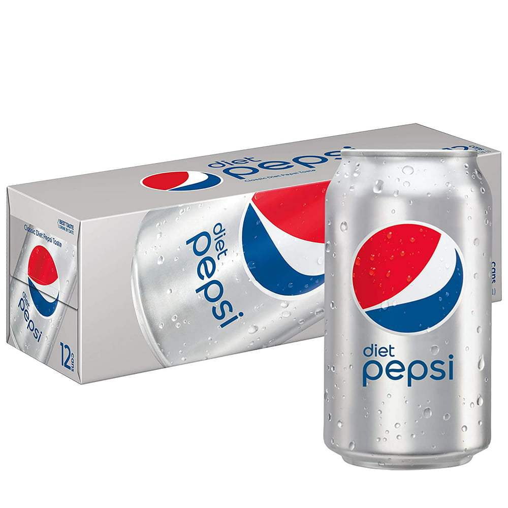 Diet Pepsi Soda, 12 oz Cans, 12 Count - Walmart.com - Walmart.com