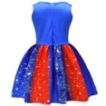 thumbnail image 7 of Red Blue Purple Superhero Spider Dress Costume with Eye Mask Bag for Festive Halloween Party Cosplay Outfit 140, 7 of 7