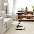 thumbnail image 3 of Table à manger pliante ajustable Homy Casa avec porte-gobelet, design compact, 3 of 11