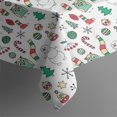 thumbnail image 4 of White Christmas Icon Pattern Rectangle Tablecloth 60"x120",Waterproof Polyester Rectangle Table Cloth, Wipeable Spillproof Polyester Tablecloth for Dining, Camping, Indoor and Outdoor, 4 of 6