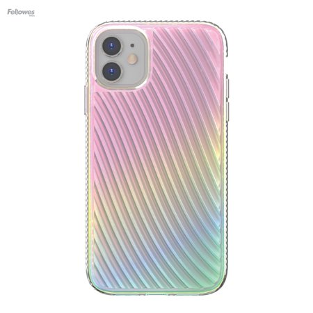 Used Onn. WIBIRR100069251 iPhone 11/XR Iridescent Ridges Phone Case