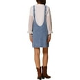 thumbnail image 3 of INSPIRE CHIC Women's Sleeveless Casual Denim Adjustable Strap Overall Mini Dress XS Blue, 3 of 5