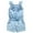 Blue, variant on Yuyuzo Newborn Toddler Baby Girl Clothes Sleeveless Ruffle Romper Kids Bow Waist Jumpsuit Casual Outfits