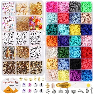 6285PCS Bracelet Making Clay Bead Set, 28 Colors 6mm For Jewelry Making Crafts DIY Necklace Gift