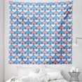 thumbnail image 1 of Abstract Tapestry, Grunge Style Heart Shapes Valentines Day Love Pastel Tone Pattern, Fabric Wall Hanging Decor for Bedroom Living Room Dorm, 5 Sizes, Coral Beige and Violet Blue, by Ambesonne, 1 of 1