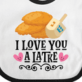 thumbnail image 4 of Inktastic Hanukkah Cute Latke Dreidel Girls Baby Bib, 4 of 4