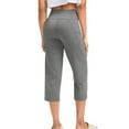 thumbnail image 5 of Lodgix Capri Pants for Women Bootcut Yoga Pants with Pockets High Waisted Flare Leggings Casual Work Pants Gray XL, 5 of 6