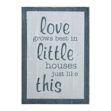 3R Studios Love Grows Best in Little Houses Just Like This Wood Wall