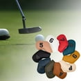 thumbnail image 4 of 10 piezas Golf Headcover ,,7,8,9, Número de Multicolor3 shamjiam Cubierta de cabeza de hierros de golf, 4 of 9