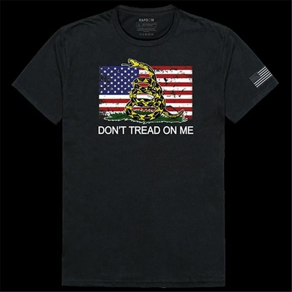 Flag 2 with Gadsden Tactical Graphic T-shirt, Black - Medium