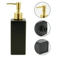thumbnail image 5 of Unique Bargains 1 Pc Elegant Square Soap Pump Dispenser for Laundry Rooms 350ml Black Gold Tone, 5 of 6
