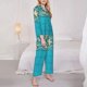 thumbnail image 3 of Fotbe Seashells And Fishing Net On Blue Wooden Table Conjunto de Pijama de Manga Larga para Mujer con Estampado, Ropa de Dormir de 2 Piezas, Conjunto de Casa Suave y Cómodo con Bolsillos-Medium, 3 of 7