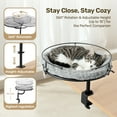 thumbnail image 2 of DOMIPET Cat Desk Bed with 360° Rotation & Height Adjustment, Desk Mounted Perch Attachment, Elevated Nest Cat Bed for Table Desktop, Cat Hammock with Washable Cushions, 40LB Capacity, 2 of 8