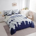 thumbnail image 2 of 7 Pcs Comforter Set Queen Size,Football Bed in a Bag with Flat Sheet and Fitted Sheet and Adults, Football Bedding Set with Pillowcase and Sham(Dallas), 2 of 5