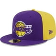 thumbnail image 3 of Men's New Era Purple/Gold Los Angeles Lakers Gameday Wordmark 59FIFTY Fitted Hat, 3 of 5