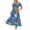 G, variant on Taqqpue Women's Summer Plus Size Boho Floral Dress Crew Neck Short Sleeve Long Maxi Dresses Casual Beach Vacation Sundress Elastic Waist Tiered Ruffle Hem A Line Cake Dresses
