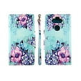 thumbnail image 1 of Flower on Blue Case for LG Phoenix 5 / Aristo 5 / Fortune Magnetic Detachable Pu Leather Wallet Cover Flap Closure Snap-on Book Style Cases Card Holders Wrist Strap 2 in 1 Folio, 1 of 3