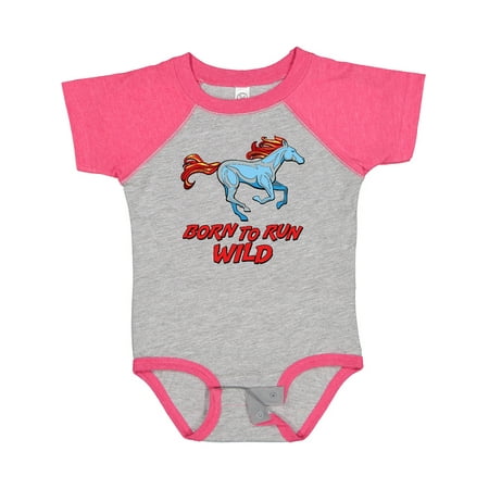 

Inktastic Born to Run Wild- Galloping Horse Gift Baby Boy or Baby Girl Bodysuit